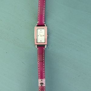 🎀COACH Breast Cancer Awareness Watch. Leather. Great condition!